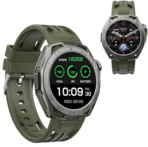 OBA Smartwatch OMOLED Tracker, Anrufe, Bluetooth, 100+ Modus Sport Gesundheit Fitness Tracker Stoppuhr für Android iOS Watch S2 EINZIGARTIG MIT SF CHIP, grün, 51 * 12,00 mm