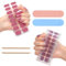 LEEQ 32 Stück Gel Nail Wraps Nagelsticker - Rosa Full Wraps Nagelaufkleber Semi Cured Nail Strips für Frauen Mädchen Dekoration