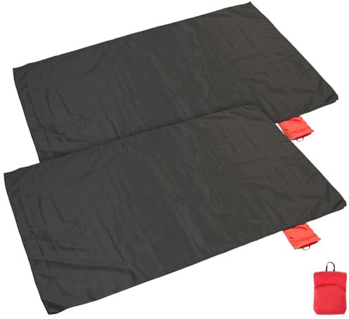 PEARL Strandmatte: 2er-Set Mini-Picknickdecke 70 x 110 cm, kleines Packmaß, 55 g (Camping-Sitzunterlagen, ultraleichte Mini Picknickdecke, wasserdichte Taschen)