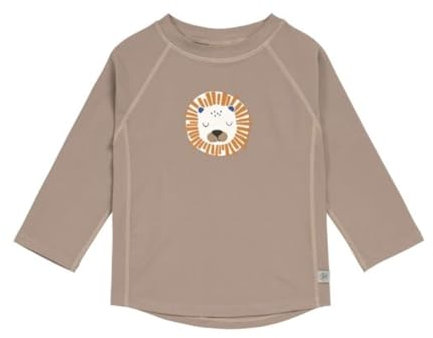 LÄSSIG Splash & Fun Schwimmshirt Badeshirt Rashguard Langarm mit UV-Schutz (DE/NL/SE/PL, Numerisch, 62, 68, Lion Choco)