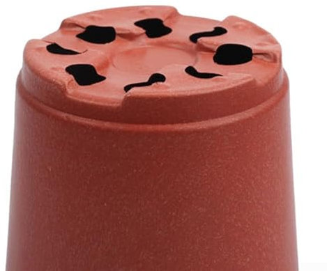 HpLive Lot de 100 pots de fleurs en plastique couleur rouille