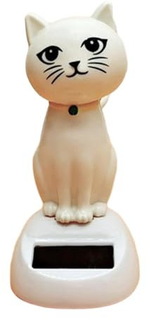 Solar Cat Toy, Dancing Cat Figure Car Ornament, Cute Solar Cat Car Dashboard, Shaking Cat Dashboard Car Decor for Car Desk Window, Shaking Cat Car Ornaments Small Gadget Décor, Cat Toy Dashboard