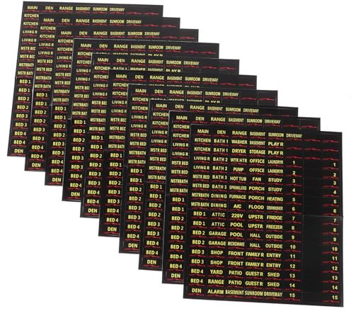 DIYEAH Autocollants Pour Disjoncteurs Électriques 10 Feuilles Identification Du Panneau Pour Une Localisation Facile Des Circuits