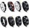 Konxi 8 Stück Männer Edelstahl Spinner Ringe Schwarz Matt Finish Poliert Band Ringe für Männer Schwarze Ringe Herren Set Coole Schwarze Ringe (60)