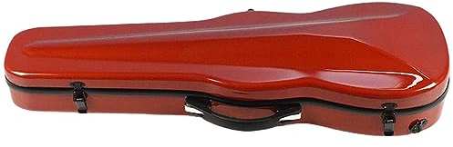Custodia for violino, custodia for violino professionale full size impermeabile in fibra di carbonio, rigida e leggera con igrometro e doppia tracolla(Size:4/4)