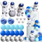 LaVenty Weltraum Tortenaufleger Outer Space Astronaut Weltraum Kuchen Deko Tortenaufleger Weltraum Astronaut Kuchen Deko für Weltraum Geburtstag Deko Astronaut Party Zubehör Babydusche