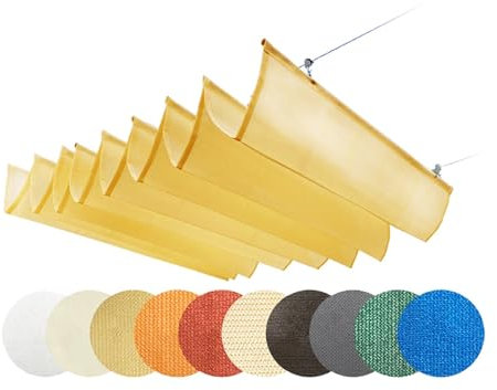 Costume Tettoia Per Pergola Parasole Di Ricambio Tende Da Giardino, Vele Ombreggianti Ondulate Retrattili, Esterno Terrazza Patio Giardino Protezione Copertura Ombreggiante