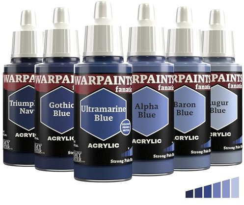 The Army Painter, Warpaints Fanatic Flexible Triad: Strong Pale Blues, 6 x 18 ml acrylic paints - Miniature quality hobby paint for Dungeons and dragons (DnD) & Warhammer Miniatures