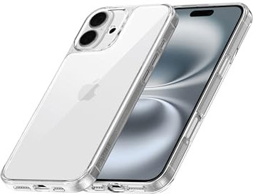 Anker Clear Phone Case for iPhone 16, Anti-Yellowing, Ultra-Slim and Durable Protective Cover, Compatible with Wireless Charging, iPhone 16 Shockproof Clear Case