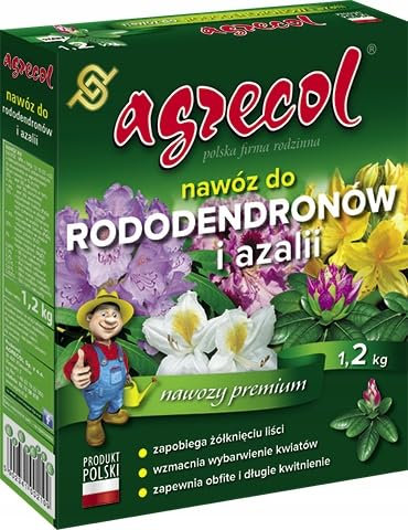 Agrecol Dünger für Rhododendren und Azaleen 1,2 kg und Azaleen - 50 g/m², Ideal für säureliebende Pflanzen