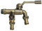 SXWYLZ Grifo Exterior Jardin Vintage Grifo Pared Exterior Agua Fria Laton de Bronce Grifo Jardin Doble Salida Laton Grifo Jardin 1/2 Antihielo