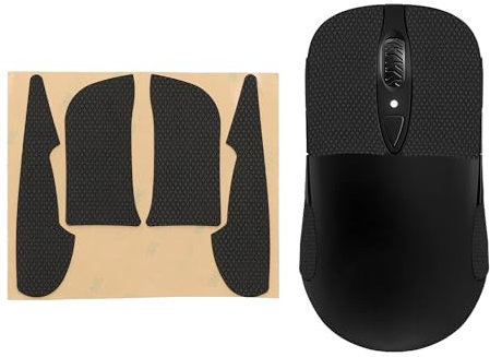 kwmobile Gaming Maus Grip Tape kompatibel mit SteelSeries Sensei Ten/raw/xai Maus - Rutschfestes Griffband für PC Maus - Schwarz