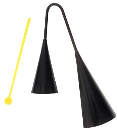 LALADEFIEE Metal Cowbell Für Außenbereich Robuste Musikinstrumente Aus Metall Große Für Klassenzimmer Und Veranstaltungen Mit Holzhammer Und Vielseitig Einsetzbar Als Türglocke Oder