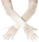 AUNGKWANG Lange Handschuhe Damen, nhandschuhe Beige, 1920er Jahre Beige Lange Handschuhe, Fäustlinge, für Damen Mädchen Braut Hochzeit Abend Party Kostüm Zubehör (Beige)