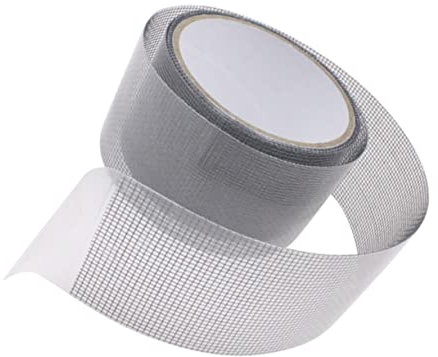 Mikikit Window Screen Mesh Tape Self-adhesive Window Repairing Decal Wire Mesh Roll for Screen Door