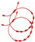 2 Pezzi Bracciale Coppia filo rosso, 7 Nodi Bracciali Coppia Filo Rosso Braccialetto per Festa della Mamma del Destino Filo Rosso Destino Bracciale Filo, Per uomo donna adolescenti