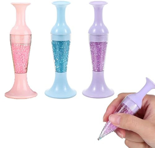 Ohphnt stylos de Forage gem Art,3 Pièces Stylo Diamonds Painting avec Reservoir,Stylo Diamond Painting,Outils De Peinture Diamant Stylo De Forage De Peinture De Diamant Crayon Diamonds Painting Stylo