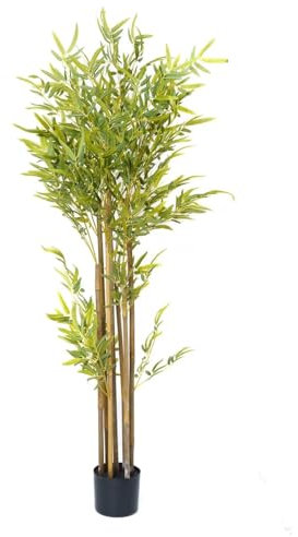 Valyria Home - Planta Artificial Bambú 150 cm – Cañas Realistas para Decoración de Hogar y Oficina – Planta de Plástico Exótica – Bambú Artificial Decorativo