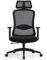 ADINO Bürostuhl Ergonomisch, Schreibtischstuhl mit Verstellbaren 2D Kopfstützen und Armlehnen, Drehstuhl mit Schaumstoff-Lendenkissen, Bürostühle Bis 150KG/330LB (Schwarz)