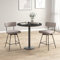 RELAX4LIFE Lot de 2 Tabouret de Bar Hauteur Assise 65 cm, Tabouret Bar 4 Pieds Pivotant, Chaise de Bar Rembourrée, Tissu de Lin, Dossier, Repose-Pieds, Cadre Métallique, pour Îlot Central (1, Beige)