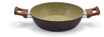 Olivilla Stein und Holz – Pfanne mit zwei Griffen, 32 cm