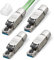 LEENUE CAT7 RJ45 Connector Tool-Free, Zinc Alloy Shielded Toolless Ethernet Plug for CAT6A/7 Ethernet Cable, Support PoE, Up to 10 Gbps, 600 Mhz, 4 Pack