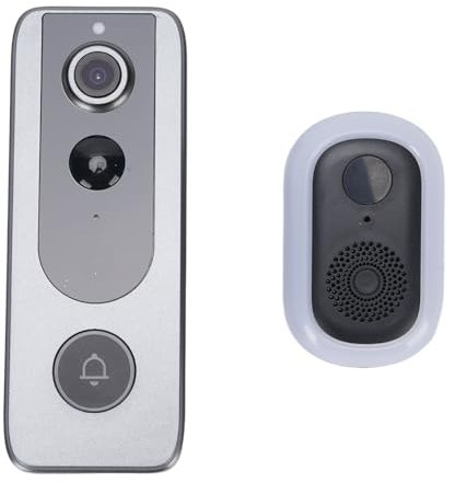 Videotürklingel, 1080p Smart Videotorklingelkamera Drahtlos mit Chime, 2,4 G WLAN, PIR -Bewegungserkennung, 4000 -mAh -Akku, Türklingelkamera für Apartmententür