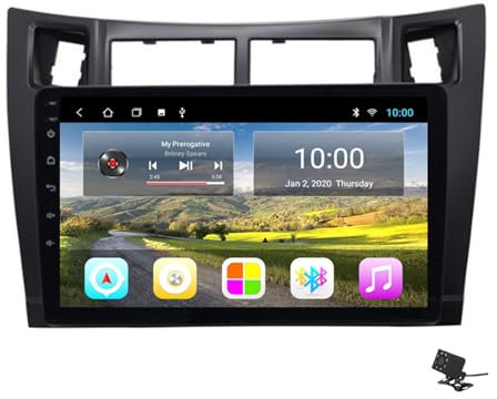 ZhiQin 2+32g carplay,Autoradio per Yaris 2008-2011 con Wireless Carplay Android Auto 9 Pollici Android 12 Auto Radio con RDS/GPS/WiFi/Bluetooth/Radio FM/Telecamera di Retromarcia