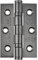 Eclipse Steel Ball Bearing Door Hinges, 3 Inch 75mm, Grade 7 Fire Rated, One Pair & Screws (Dark Bronze)