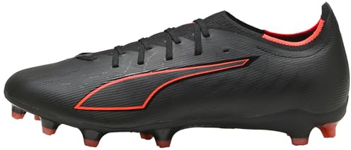 Puma Ultra 6 Match FG/AG - Tenis de fútbol Unisex, Color Negro y Rojo, Talla 6 de Reino Unido, Puma Negro Puma Rojo, 39 EU