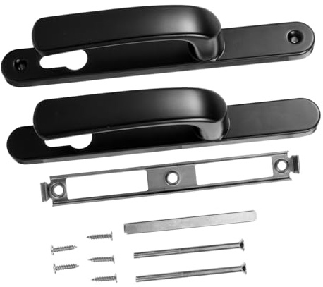 LIFKOME Serratura Maniglia Porta in Alluminio Antifurto per Porte Camera da Letto Design Ergonomico e Rotazione per Apertura Destra o