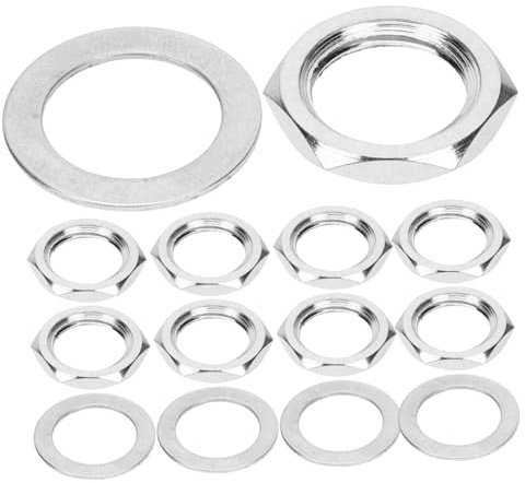 TOYANDONA 10 Satz Metalldichtungen für E-gitarre aus Legierung Silber Einfache Montage Ersatz für Abgenutzte Teile Geeignet für Gitarrenzubehör