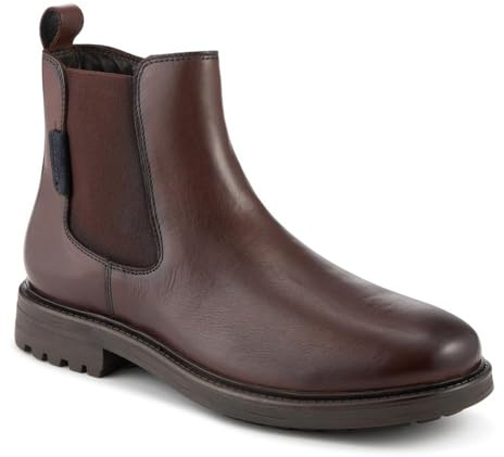 Pavers Smart Leather Chelsea Boots - Brown Size 9