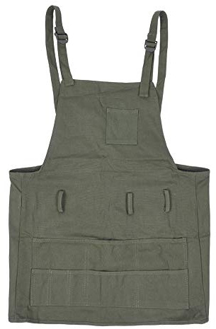 Tissting Malschürze, Künstlerschürze aus Segeltuch mit verstellbaren Trägern und Tasche zum Malen, Töpfern und Zeichnen, Arbeitsschürze in Erwachsenengröße für Künstler und