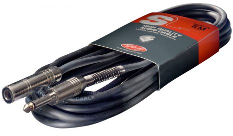 Stagg, cavo audio da 6 m, con entrata jack maschio mono TS ed uscita jack femmina da 6,3 mm, SAC6PJ DL