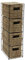 JVL Seagrass Basket 4 Drawer Tower Storage Unit with Metal Frame Home Office