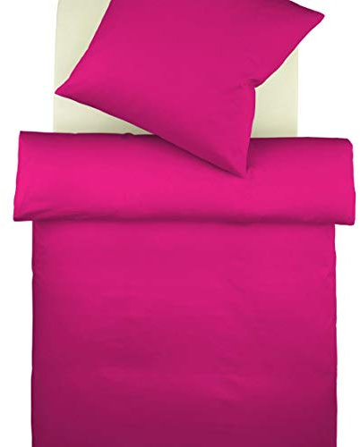 Fleuresse Colours Bettwäsche, Uni-Mako-Satin, pink, 200 x 200 cm