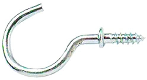 Merriway® BH01525 (10 Pcs) Bright Chrome Plated Shouldered Mug Cup Hooks, 25 mm (1 Inch) - Pack of 10 Pieces