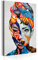 murando Acrylglasbild Ziegel 40x60 cm 1 Teilig Wandbild auf Acryl Glasbilder Kunstdruck Moderne Acrylglas Platte Wanddekoration Geschenke Heimdekoration Glasbild Frau Gesicht Graffiti Mural