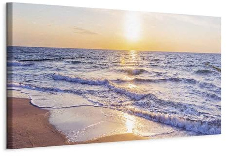 murando - Leinwandbild Sonnenuntergang Landschaft, 135x45 cm, 1-teilig | Hochwertige Leinwand, sofort aufhängbar, ideal fürs Wohn- oder Schlafzimmer, wasserfest und lichtecht, langlebig, stilvoll
