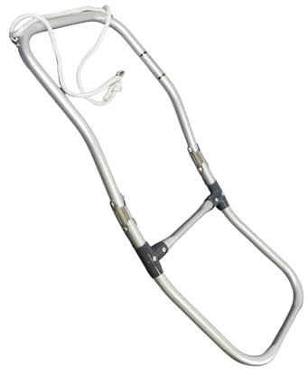 MiDMarine Boarding Ladder for Inflatable Boats and RIBS, Aluminium, Folding 2 steps