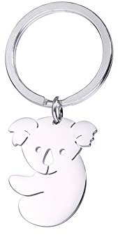 LIKGREAT Koalabär Schlüsselanhänger Edelstahl Charm Geldbörse Anhänger Handtasche Tasche Dekoration, edelstahl, 36
