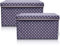 LIFENEY 2-Set Aufbewahrungsbox Kinder (37x25x21cm) I Aufbewahrungskorb für Kinderzimmer und Wohnbereich I Kinder Aufbewahrungskiste (Anthrazit Punkte)