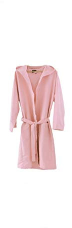 New Accappatoio in Microfibra Donna Uomo Unisex con Cappuccio e Borsetta (L, Rosa)