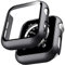 LϟK 2 Pack Funda Protector de Pantalla de Cristal Templado Incorporado para Apple Watch 40mm Series 6 5 4 SE - Estuche Protector General para PC Duro HD Ultra-Thin Carcasa para iWatch 40mm - Negro