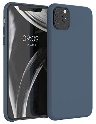 kwmobile Case Compatible with Apple iPhone 11 Pro Max Case - TPU Silicone Phone Cover with Soft Finish - Dark Slate
