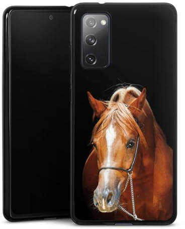 DeinDesign Silikon Hülle kompatibel mit Samsung Galaxy S20 FE Case schwarz Handyhülle Pferd Hobby Stute
