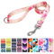 Suredoo Guinzaglio per Cani, Nylon Resistente e Leggero con Motivi alla Moda, Regolabile Guinzaglio Addestramento per Cani di Taglia Piccola Media e Grande, 120x2cm (Rosa)
