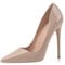 Zhabtuc Women's Stiletto High Heel Sexy Pointed Toe Slip On Court Shoes Party Prom Wedding Heels 12CM Nude 6.5 UK