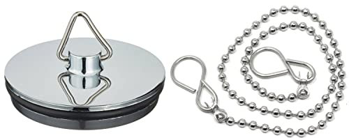 Chrome Sink Plug with Chain for Hand Washing Basin 1 1/2 Inch (38mm)